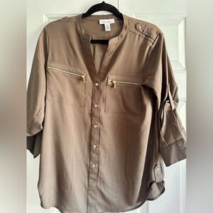 Calvin Klein Brown Blouse - S